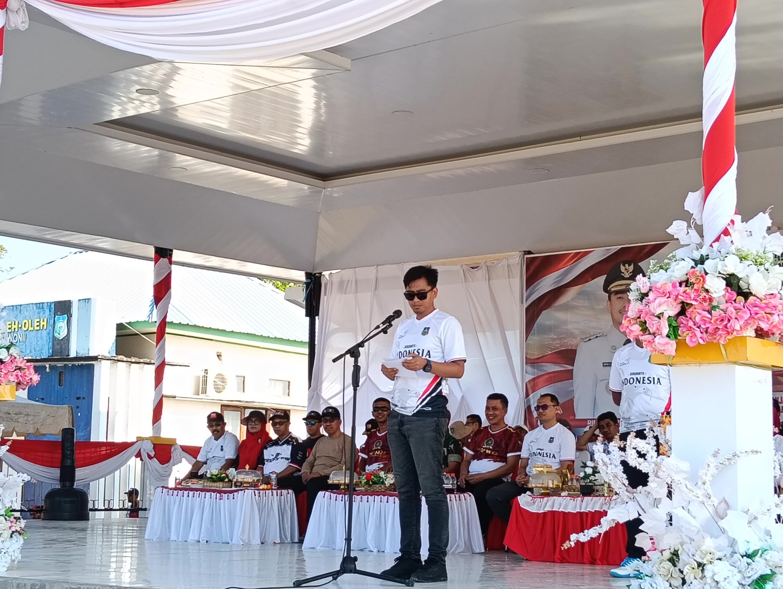 Bupati Konkep: Rifqi Saifullah Razak, S.T, Saat Menyampaikan Sambutan Pembukaan Porseni.